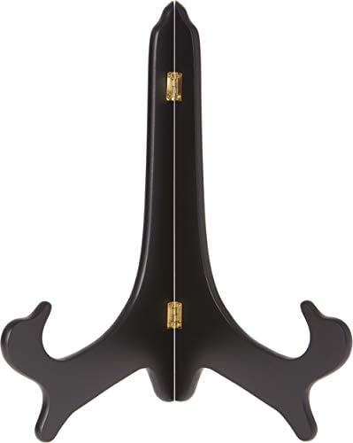 Bardovo šarkasto crno stalak za drvenu ploču s drvenim pločama, 14 H x 11 W x 8 D