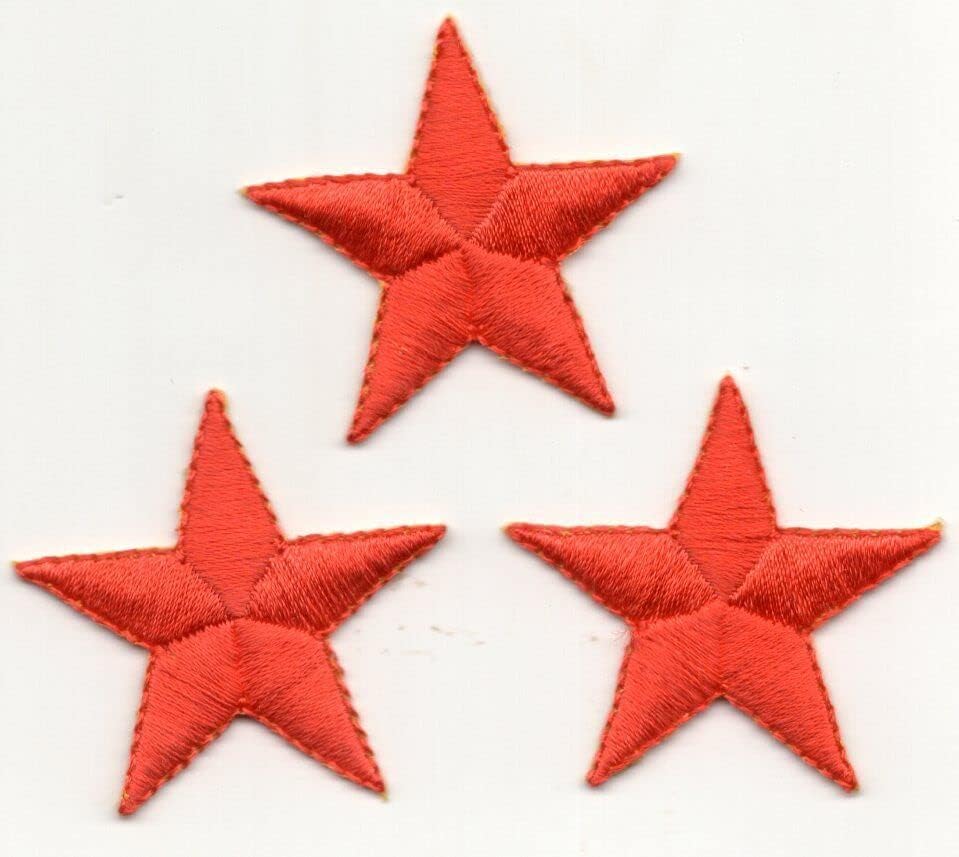 Zvijezde - Orange 1 1/2 Zvijezde -željezo na izvezenom aplikaciji/astrologiji