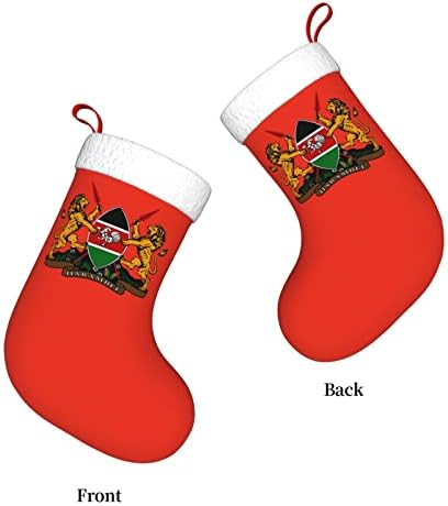 CUTEDWARF Nacionalni amblem Kenije božićne čarape Xmas Dekoracija Klasična 18 inča kamin Viseća čarapa