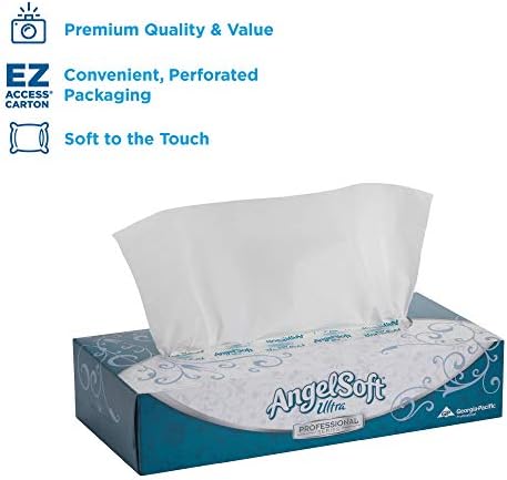 Angel Soft Ultra Professional Series Flat Box tkivo za lice, 7,40 x 8,80, bijelo