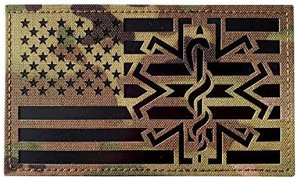5x3 inčni infracrveni infracrveni IR USA American Flag Ems Star of Life Medical Paramedic Tactical Taktika