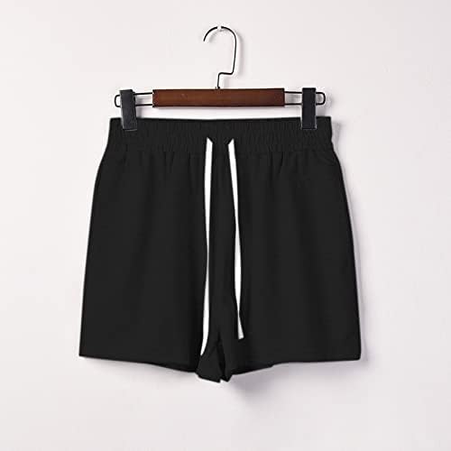 Ženske casual trake kratke hlače elastični struk visokog struka Bermuda kratke hlače u džepnim hlačama modna odjeća 2023