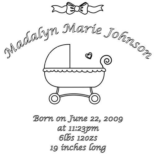 Personalizirana natpisna pločica za najavu rođenja za novorođenčad-Izdržljiva poniklana ploča za optimalnu prezentaciju / gravirana