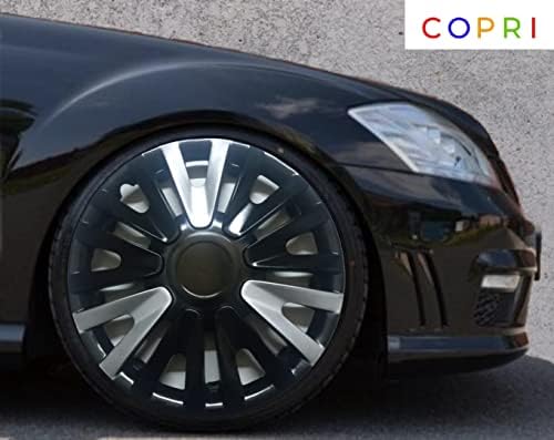 Copri set od 4 kotača s 14-inčnim srebrno-crnim hubcap hyundai akcentom