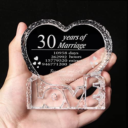 30 godina vjenčanja 30. godišnjica Romantičnog poklona kristala za njegovu ženu, supruga i supruga vole u spomen na poklon za Valentinovo