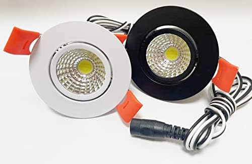 2pcs / lot 2-inčni LED od 12 do 3 inča, LED stropno svjetlo / podloška, LED reflektor s mogućnošću zatamnjivanja, bijeli ili vanjski.