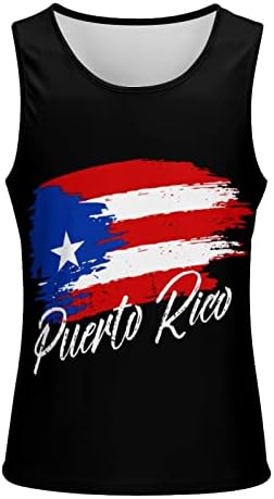 Vintage muška majica bez rukava sa zastavom Portorika prsluk bez rukava Ležerne košulje Majica Bez rukava za vježbanje na plaži