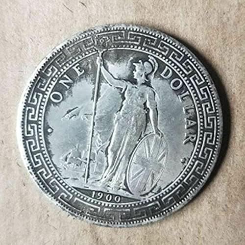 1900. Britanska srebrna kripto valuta replika komemorativne kovanice amaterski kolekcionarski predmeti za ukrašavanje kuće suveniri