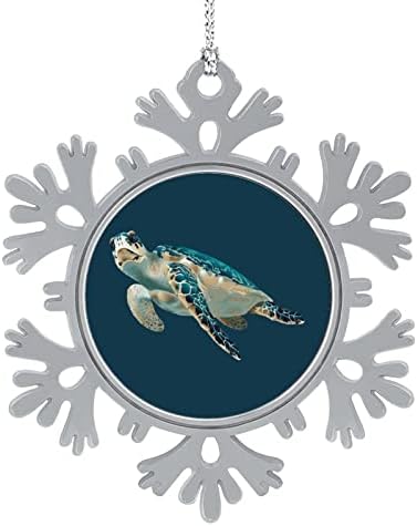 Privjesak za snježnu pahuljicu za morsku kornjaču božićni ukrasi za visenje tiska