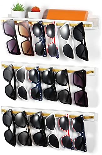 Art-Giftree Sunčane naočale Organizator Organizator 3 Paket: Drveni zidni naočale, stalak za naočale, naočale viseće stalak za ulaz