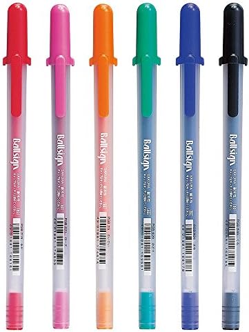 Sakura gel olovka s tintom, kuglica, kuglični znak 6 set boja
