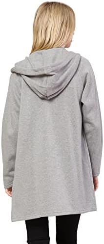Dizajn Olivia ženskog ležernog predimenzioniranog labave fit dugih rukava zip up pulover kapuljača tunika jakna