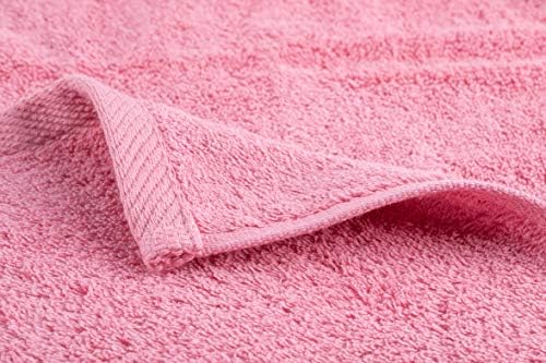 Babiclean 16x30 vrhunska kvaliteta Ultra mekana i visoko upijajuća ružičasta ručnika izdržljiva za kupaonicu, hotel, toplice, salon