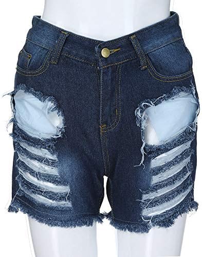 Modne kratke hlače s rupama, ženske Ležerne hlače od rastezljivog trapera s kratkim bermudskim traper hlačama koje savršeno oblikuju