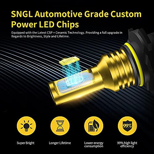 SNGL 9006 LED žarulje za maglu 6000k Xenon Bijele izuzetno svijetle velike snage 9006 HB4 LED žarulje za zamjenu lampice za DRL ili