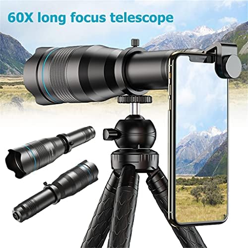ZSEDP 60X Objektiv za fotoaparat za telefon Super telefoto Zoom Monocular Telescop za putovanja na plaži Outdoor Actions Sportski mobilni