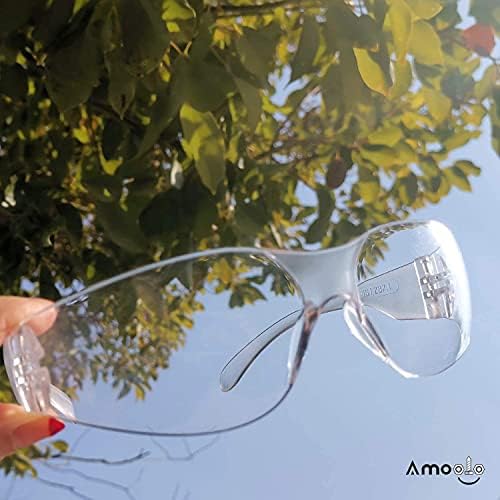 Amoolo bistre sigurnosne naočale, skupni slučaj od 144 pakiranja, ogrebotine i udarnih polikarbonatnih leća, zaštita očiju za rad,
