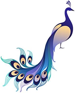 Primjenjivi paun s akvarelom Akvarel prekrasna plava pernata ptica - vinilna naljepnica za vanjsku upotrebu na automobilima, ATV -u,