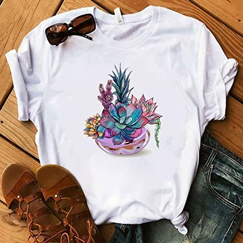 Ugodna modalna majica za žene zapadni etnički stil Antelope grafički vintage vrhovi šareni cvjetni print posada ugrađena bluza