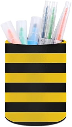 Bumblebee pruge okrugla PU kožni držač olovke stol Organizator za skladištenje kontejnera olovke za olovku