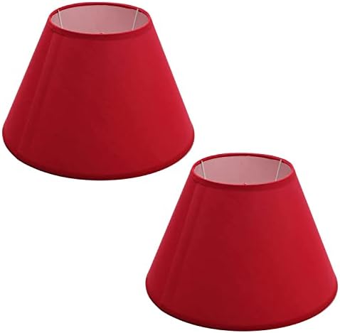 Othmro Red XLARGE SAMPA NIJENJA SET od 2, 5,91*11,8*7,48 U brandu bubnjeva za nijanse stolne svjetiljke, nijanse zvona za farme za