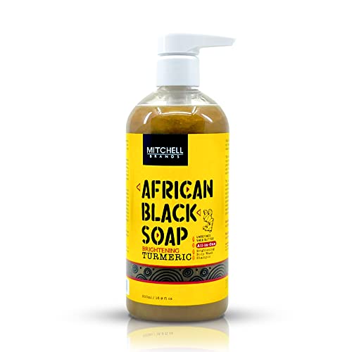 Afrički tekući crni sapun od kurkume od 500 ml