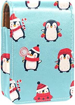 Smiješni pingvini ruž za usne s nosačem zrcala za usne na torbici mini kozmetička torba