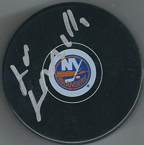 Hokejaški pak Njujorški otočani s autogramom Lou Lamoriello-NHL Pakovi s autogramima