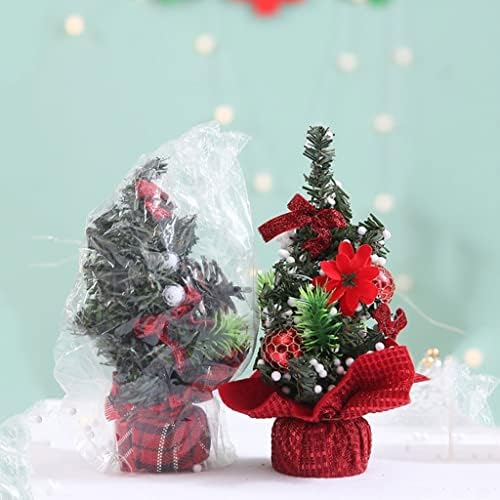 Indyah božićna radna površina božićno drvce, mini umjetno božićno drvce, božićni ukrasi s kuglom, prikladni za blagdanski interijer