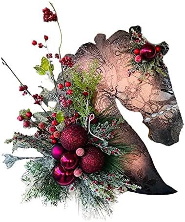 Drvena vješalica konja glava drva za vrata vješalica vješalica glava Dana zahvalnosti konji zid ulaz u dresura za božićna dresura ukras