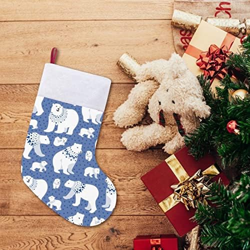 Crtić polarni medvjed božićni viseći čarapa Slatka Djed Božićnjaka za ukrase za ukrase božićnih drveća darovi