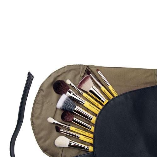 Bdellium alati Profesionalna serija Studio Makeup Brush Studio - Mineral 10PC. Četka set s kotrljanjem vrećice