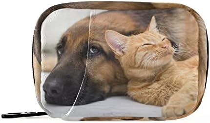 Naanle Cat Dog In Love Plup kutija za tablete 7 dana Torba za putničke tablete Torba s držačem tableta s patentnim zatvaračem prijenosni