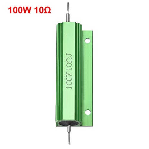 UxCell Aluminij otpornik slučaja 100W 10 Ohm Wirewound Green za LED pretvarač zamjene 100W 10RJ