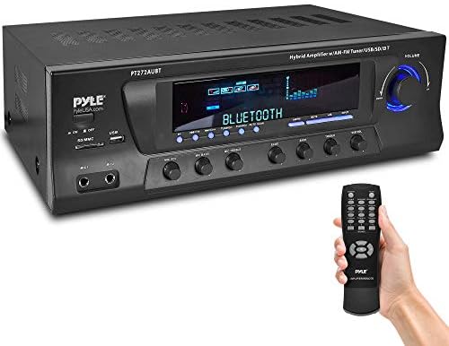 Pyle PT272AUBT - Bežični pojačalo snage zvuka Bluetooth - 4-kanalni стереоприемник za kućno kino snage 300w sa USB, AM FM, 2 микрофонными