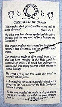 Yourholylandstore Olive Wood Mezuzah sa Shema Yisrael Scroll