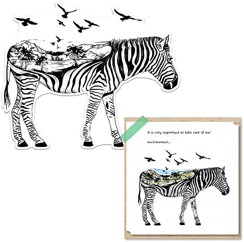 Zebra divlje životinje jasne marke za izradu karata, ptičje jezero krajolik stablo prozirne gumene markice za metak časopis diy bilježnica