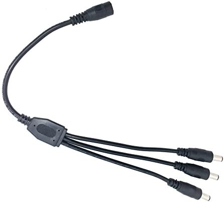 Razdjelnik napajanja, 3-smjerni, 1 ženski konektor do 3 muška konektora, 5,5 mm, 2,1 mm, 1:3, bakreni kabel u obliku slova M, za CCTV