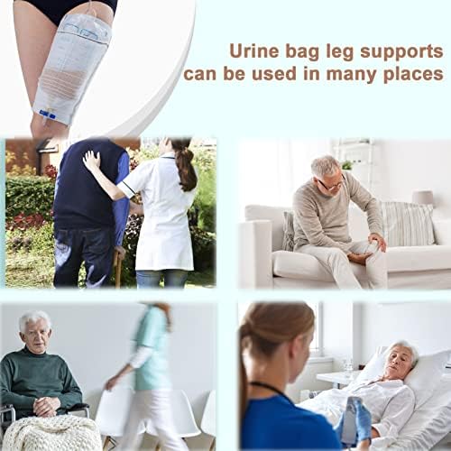 2pcs Kateter držač vrećice za noge, tkaninski alati za podršku muških ＆ ženskog inkontinencije vrećice urina, elastične noge za pranje