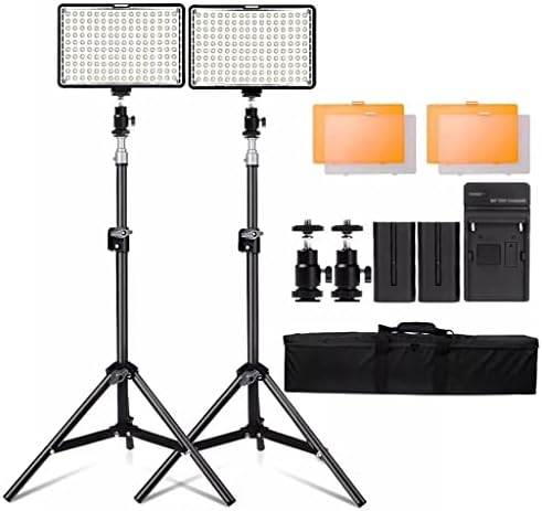 BHVXW LED video svjetlo 2 u 1 postavljeno kamere panele svjetiljke Svjetla za fotografsko svjetlo s filtrom za baterije za fotografije