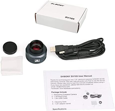 SVBONY SV105 Teleskopska kamera, 1,25 inča 2MP USB elektronički okular, filter teleskopa Pet filtera u boji komplet 7pcs filtri postavljeni