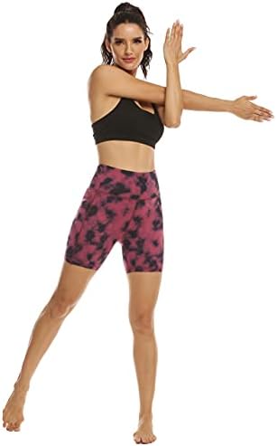 Afitne ženske biciklističke kratke hlače s džepovima, 5 ”/8” atletske treninge za kontrolu trbuha trčanje trčanje joge kratke hlače