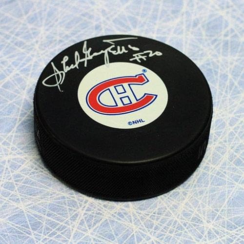 Hokejski pak s autogramom Phila Goietta Montreal Canadiens - NHL Pakovi s autogramima