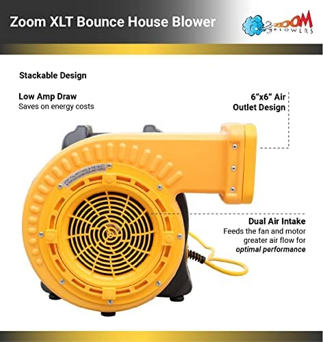 Zuom Blowers XLT puhač na napuhavanje kuće puhač, energetski učinkovit, nisko pojačalo crtanje napuhanih puhača za kuću na napuhavanje,
