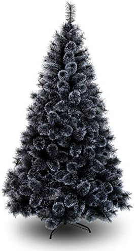 Cyayq crni umjetni božićni borovi premium smreka zglobni automatsko širenje metalnog postolja ukrašena stabla xmas stablo odmor dekoracija-b