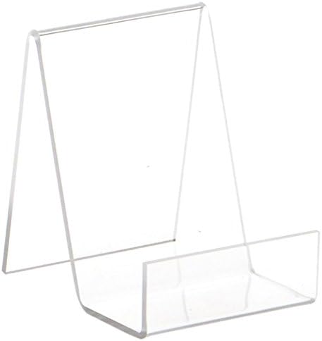 Plymor Clear akrilni ravni leđa zaslon Easel s 1,5 kutija za kutiju, 4 H x 3 W x 4 D