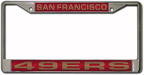 NFL San Francisco 49ers Krome laserske registarske pločice