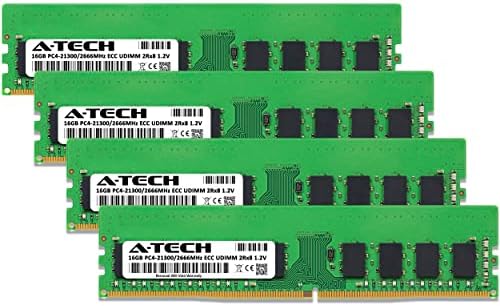 A -TECH 64GB KIT MEMORTY RAM za Dell PowerEdge R340 - DDR4 2666MHz PC4-21300 ECC UNBUFFED UDIMM 2RX8 1.2V - poslužitelj
