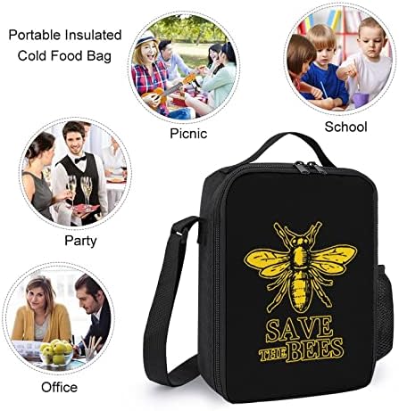 Spasite pčele 3pcs set ruksaka za prijenosno računalo Slatka Tinejdžerska torba za knjige s vrećicom za ručak Pernica
