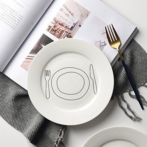 YBK Tech 8 inčni tanjur Euro stil keramički doručak ručno oslikana izreka izreka